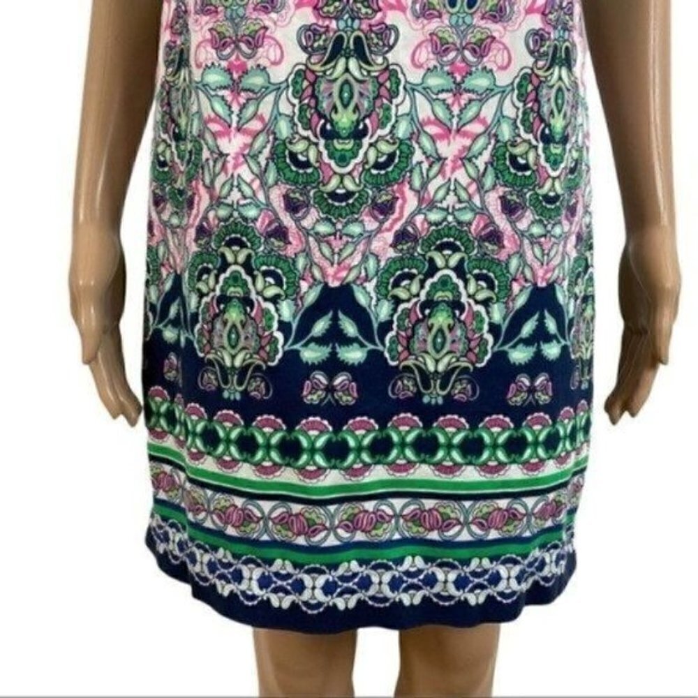 Artisan NY Paisley Floral Sleeveless Dress size 4 cotton spandex - Picture 4 of 11
